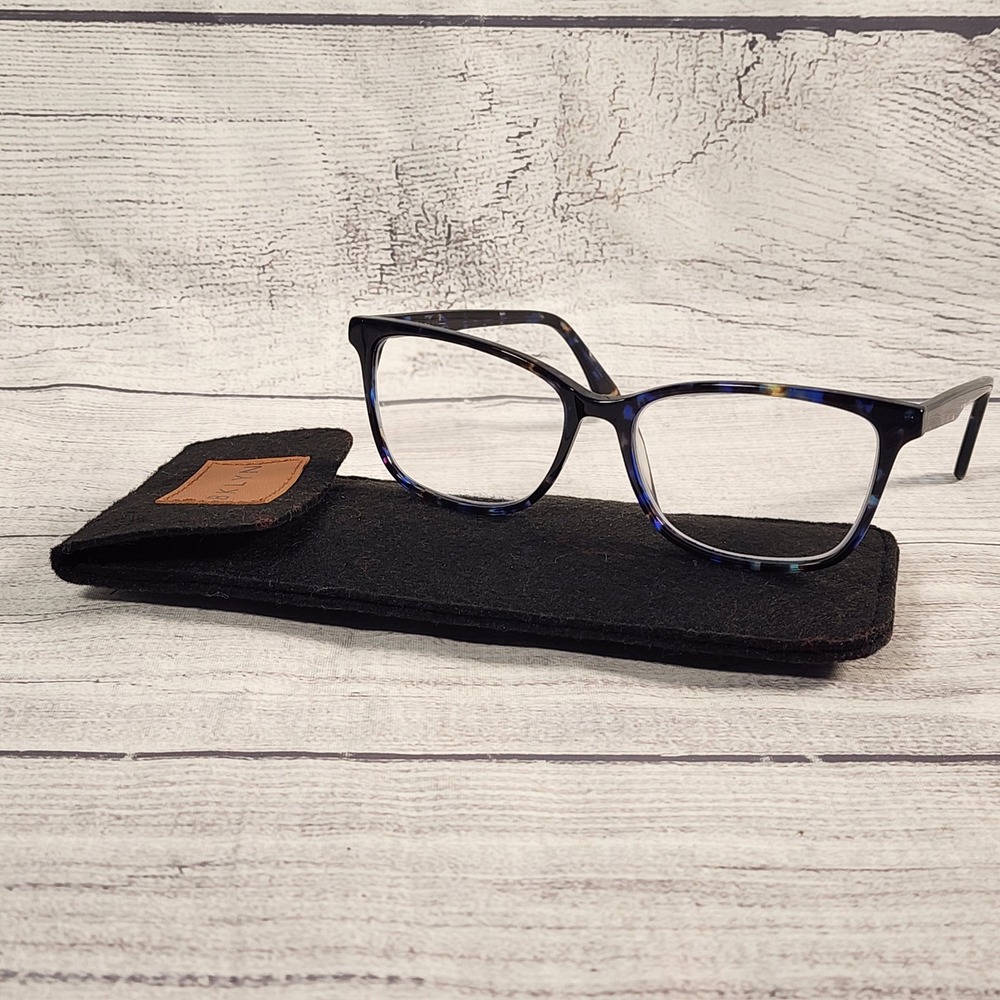 IT-BKLYN Freeport Lapis Blue Tortoise Eyeglass Frames 54-15-142 Women Mens